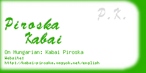 piroska kabai business card